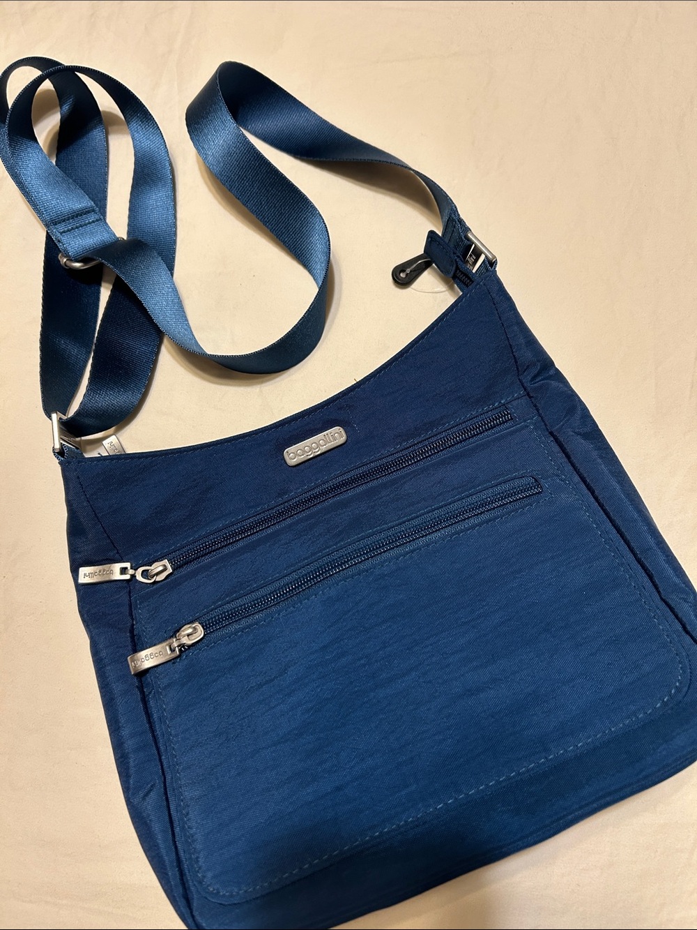 Baggallini Deep Blue Nylon Crossbody Bag - Picture 1 of 12